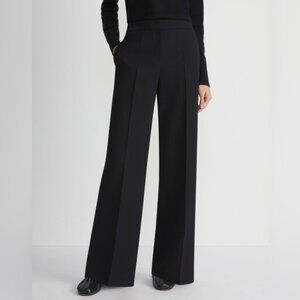 Lafayette 148 Wool Nouveau Crepe Dalton Pant 20W Black Excellent Condition